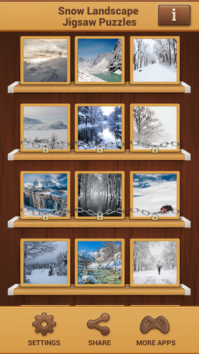 雪景观拼图游戏